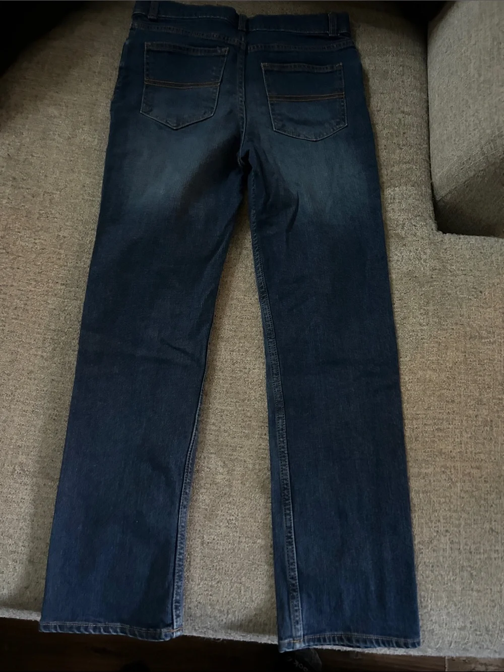 Boys Dark Blue Straight-Leg skinny Jeans